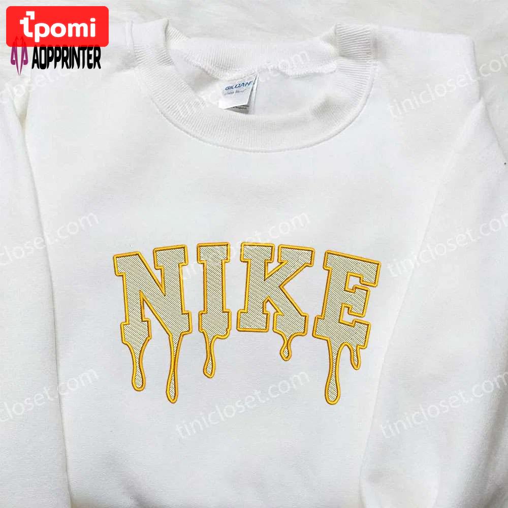 Yellow melt x nike embroidered shirt – perfect gift for son customized nike shirt Embroidered Shirt