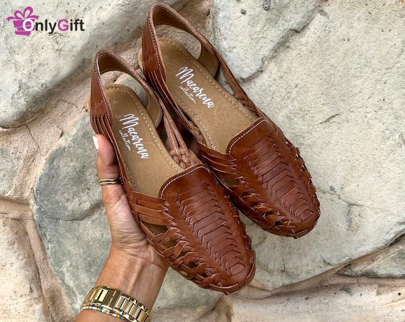 Sandalia huarache ~ todas las tallas boho- hippie vintage ~ estilo mexicano ~ cuero colorido ~ huaraches mexicanos