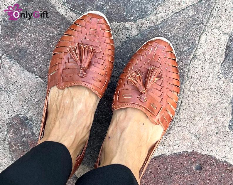 Sandalia huarache ~ todos los tamaños boho- hippie vintage ~ estilo mexicano ~ cuero colorido ~ huaraches mexicanos