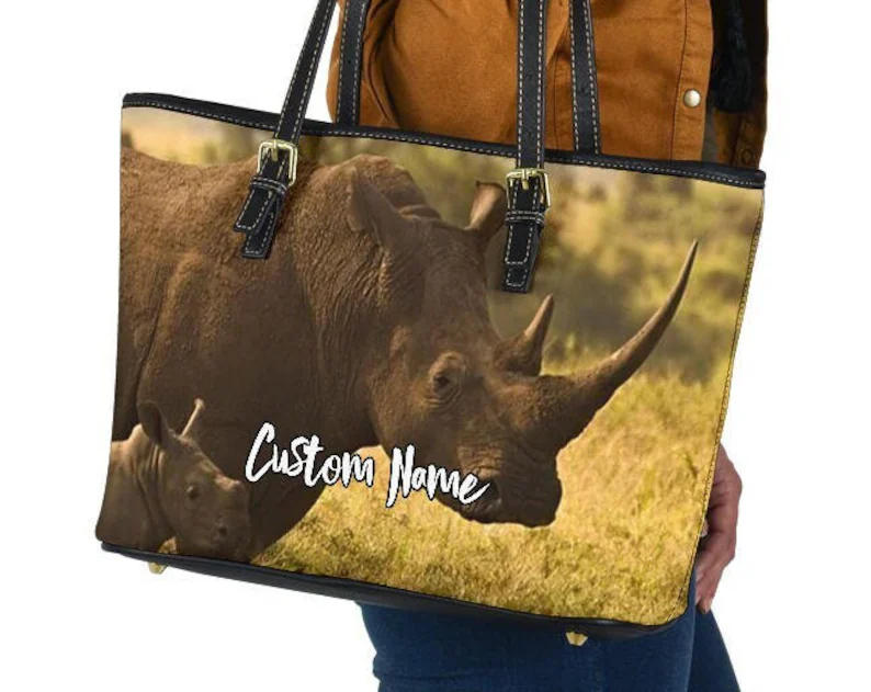 Rhino leather handbag - shoulder tote bag 142