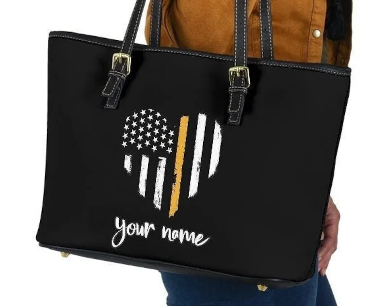Thin gold line heart dispatcher leather handbag - shoulder tote bag 148