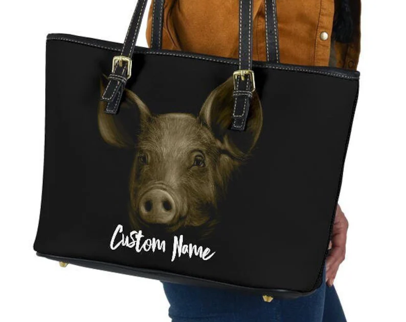 Pig leather handbag - shoulder tote bag 158
