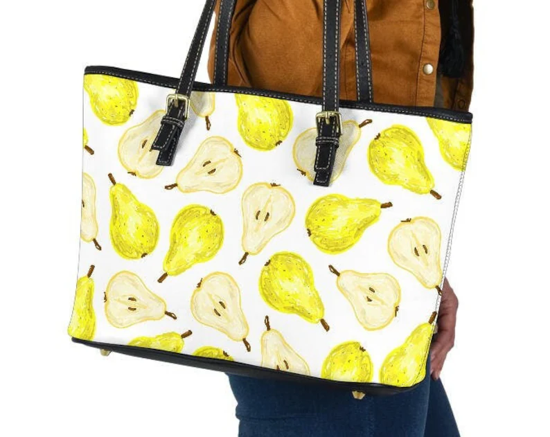 Pear leather handbag - shoulder tote bag 174