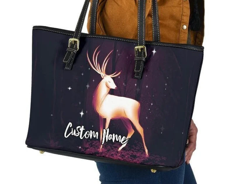 Reindeer leather handbag - shoulder tote bag 189