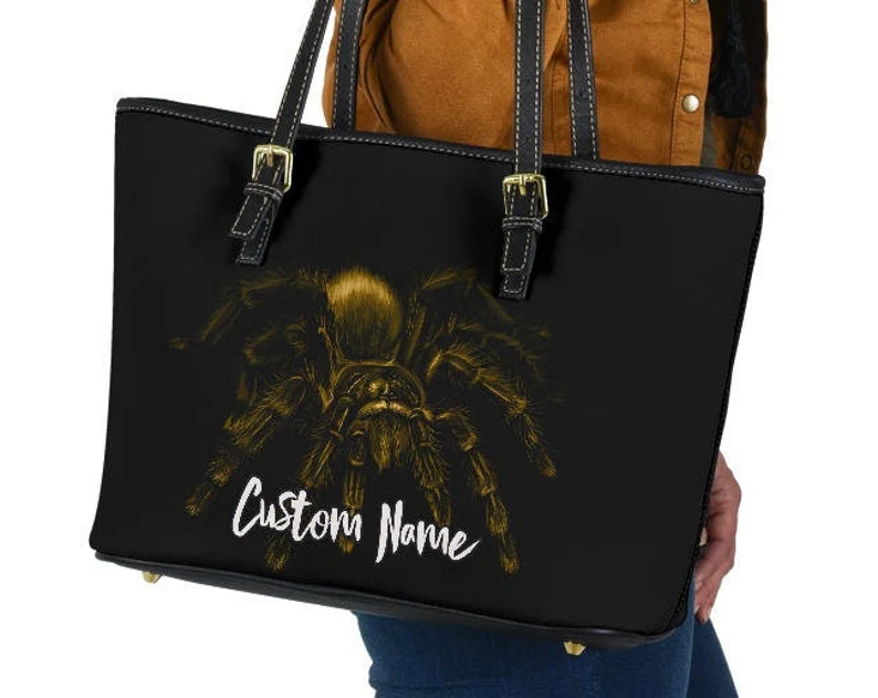 Spider leather handbag - shoulder tote bag 193