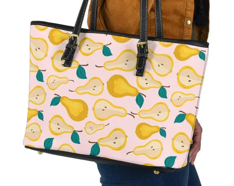 Pear leather handbag - shoulder tote bag 195