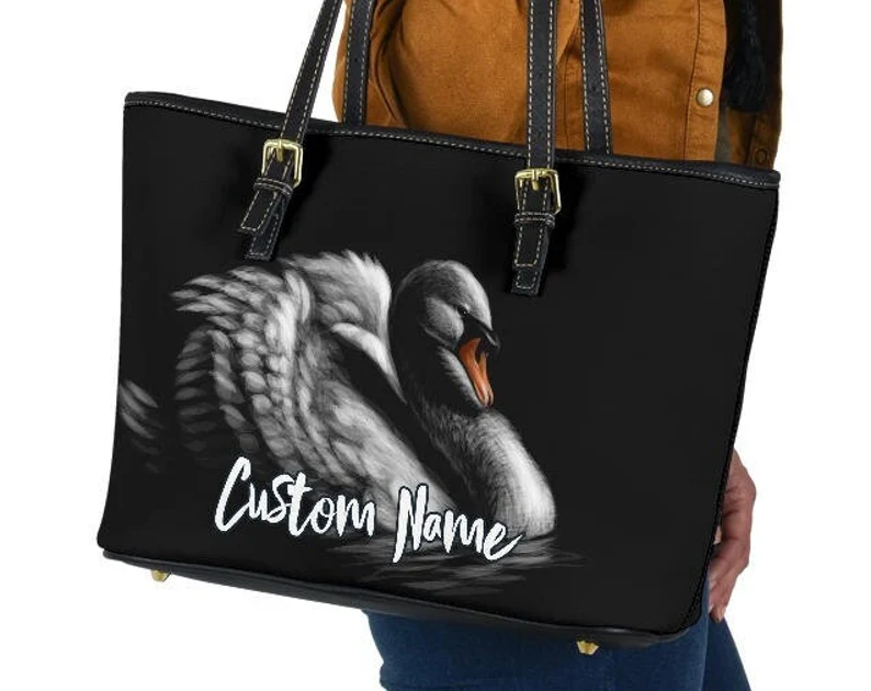 Swan leather handbag - shoulder tote bag 201