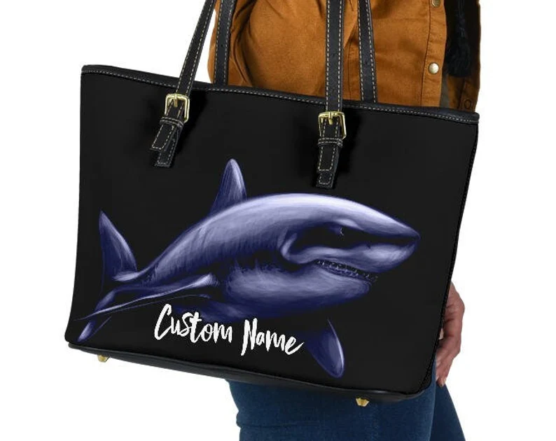 Shark leather handbag - shoulder tote bag 202