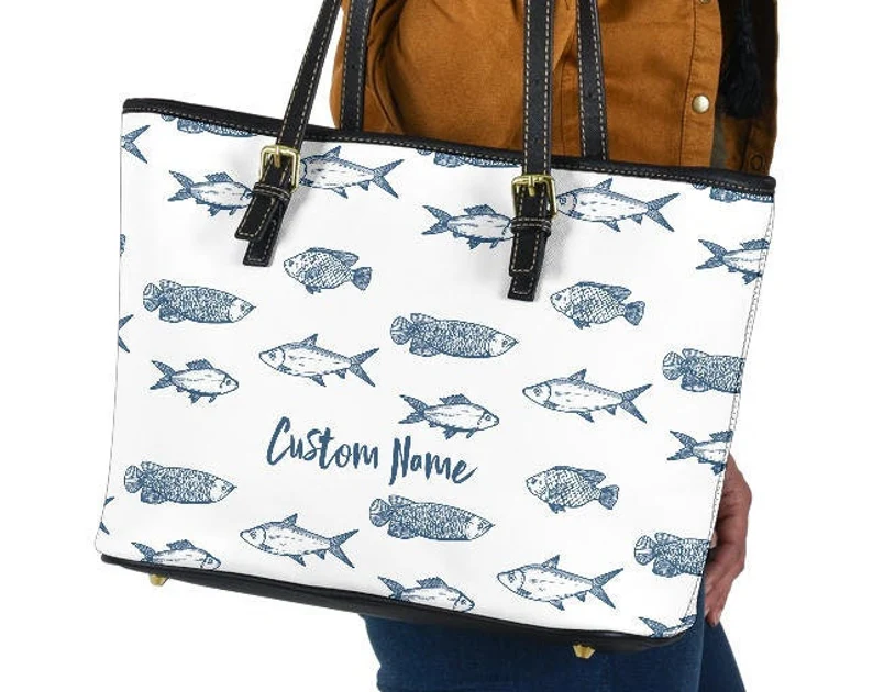 Fish leather handbag - shoulder tote bag 218