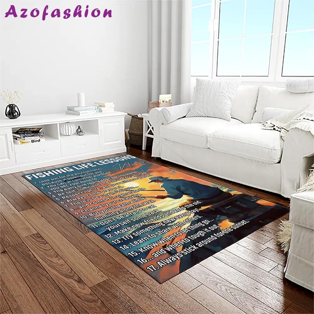 A letter to my dad, who love fishing with me quote area rug meaningful gift for father’s day 09 Rectangle Rug