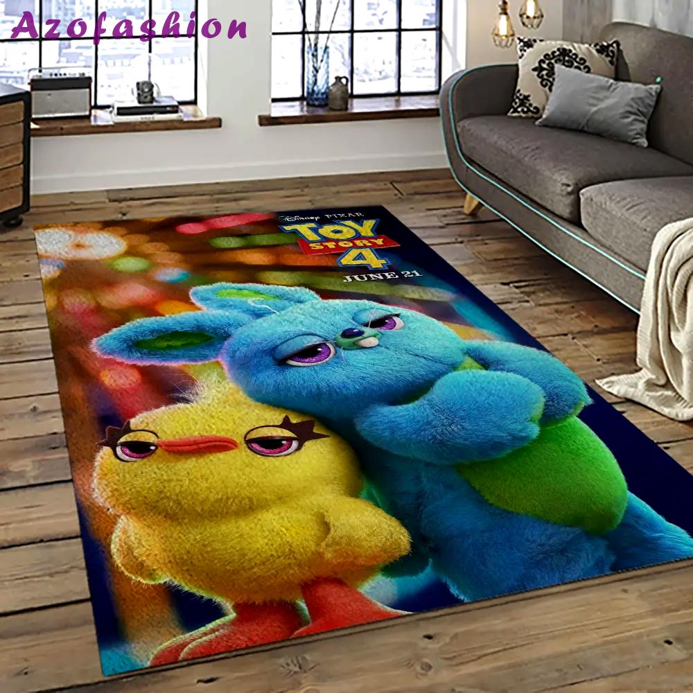 A toy story characters cartoon movie carpet rectangle area rug for living room bedroom decor ats08 Rectangle Rug