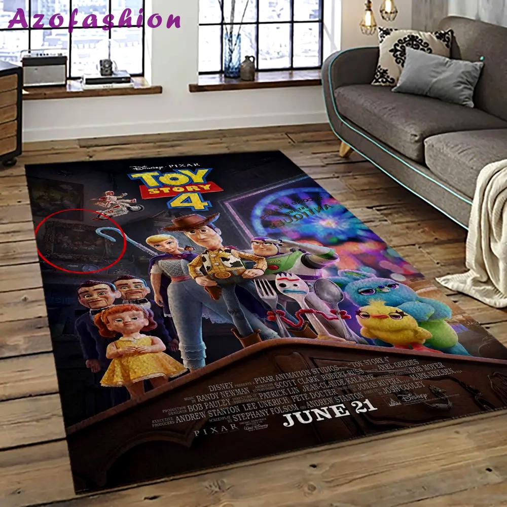 A toy story characters cartoon movie carpet rectangle area rug for living room bedroom decor ats21 Rectangle Rug