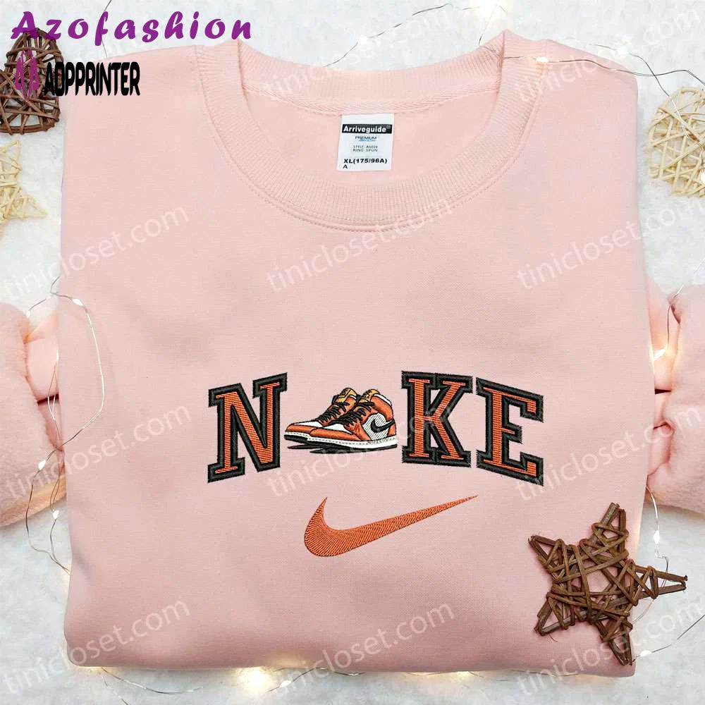 Air jordan x nike embroidered shirt sweatshirt and hoodie – custom nike inspired apparel Embroidered Shirt