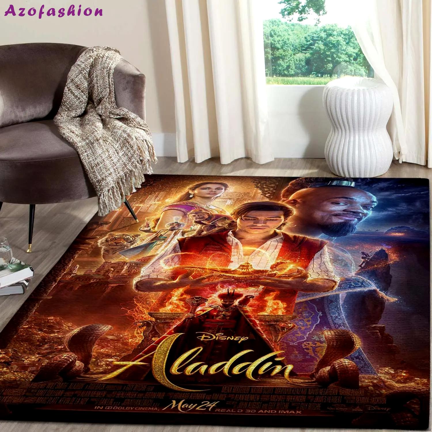 Aladdin & jasmine area rugs disney movies living room carpet fn091211 rug Rectangle Rug