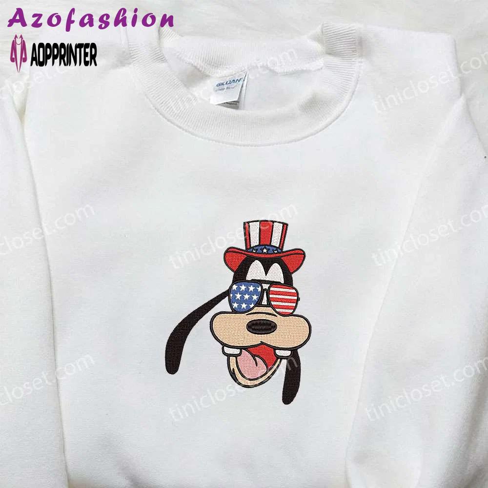 American goofy 4th of july embroidered shirt: best patriotic disney shirt Embroidered Shirt