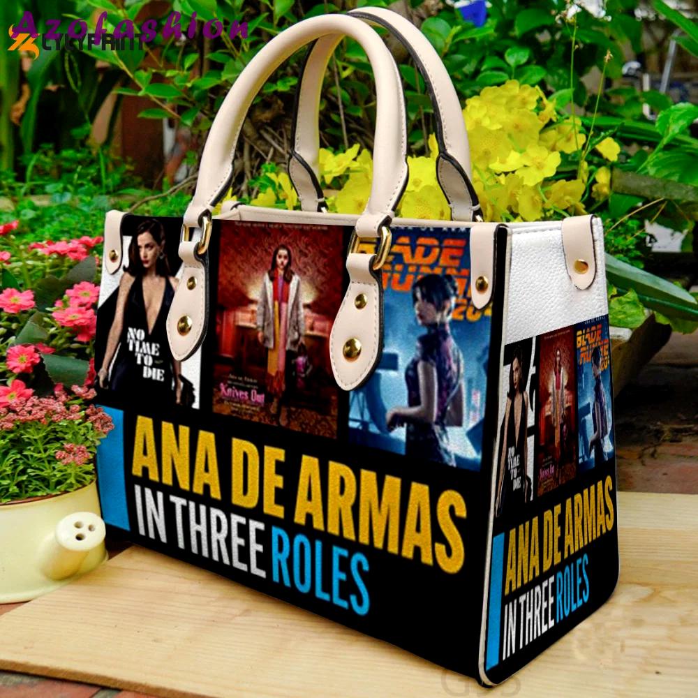 Ana de armas leather bag for women gift 1551 Women Leather Hand Bag