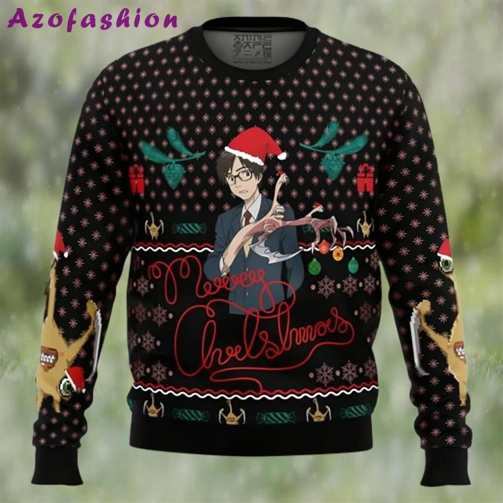 Anime shinichi izumi parasyte ugly christmas sweater Christmas Ugly Sweater