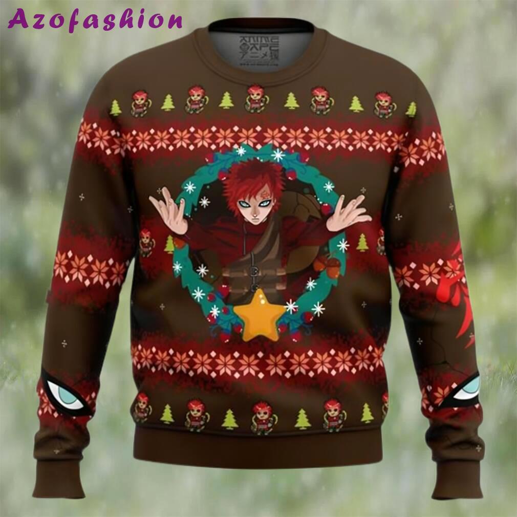 Anime sweater gaara naruto ugly christmas sweater Christmas Ugly Sweater