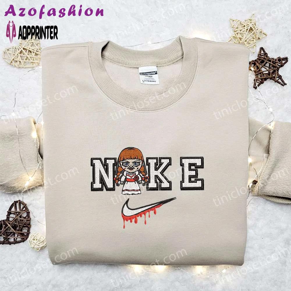 Annabelle x nike: embroidered hoodie & shirt – best halloween gift ideas Embroidered Shirt
