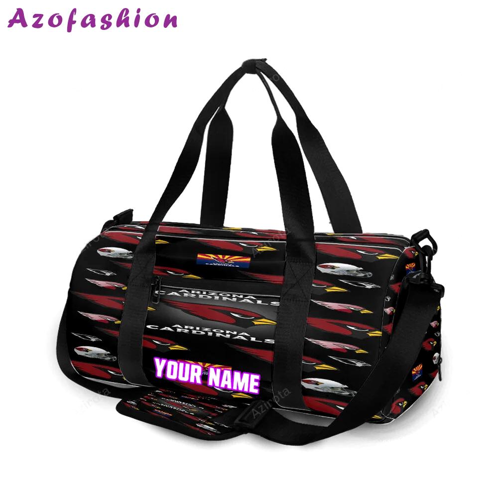 Arizona cardinals logo v4 personalized name travel bag gym bag 357 Travel Bag