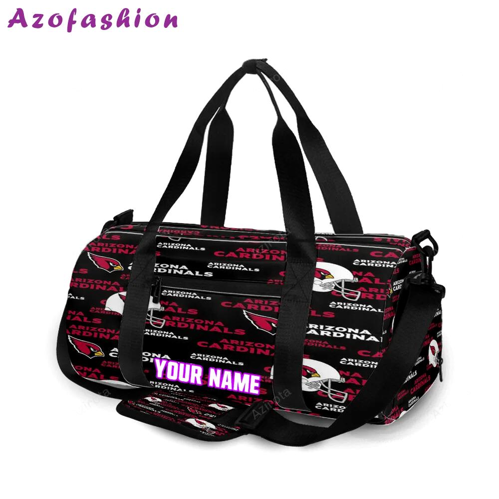 Arizona cardinals logo v8 personalized name travel bag gym bag 1043 Travel Bag