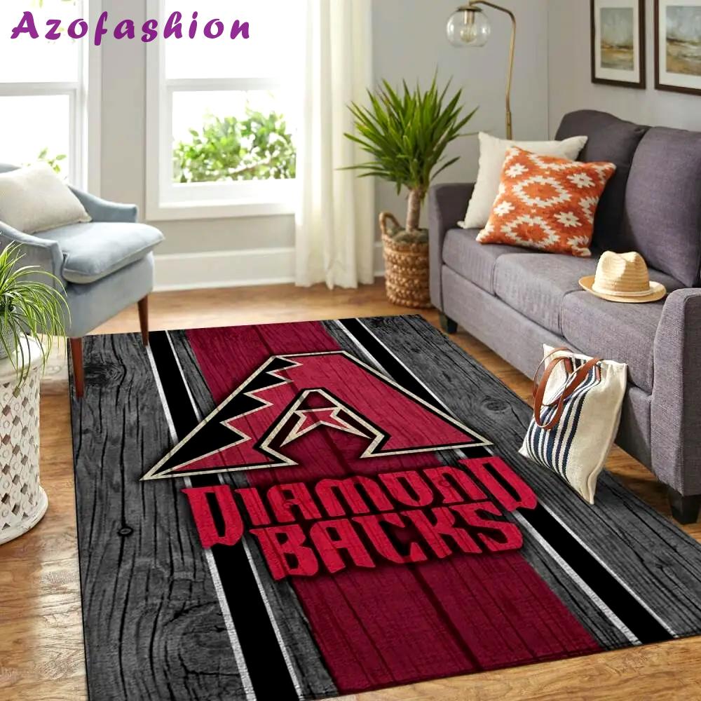 Arizona diamondbacks wooden style area rug mlb team logo carpet 2 Rectangle Rug