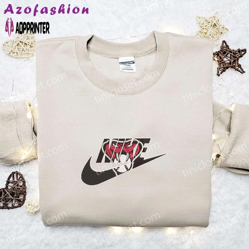 Arizona diamondbacks x nike embroidered shirt & mlb sports hoodie: best fandom gifts Embroidered Shirt