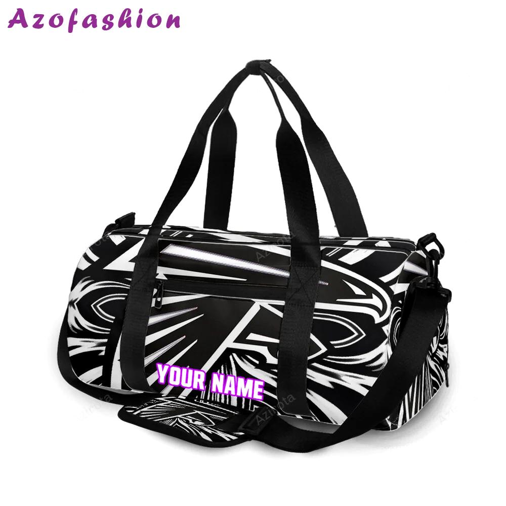 Atlanta falcons black and white personalized name travel bag gym bag 1907 Travel Bag