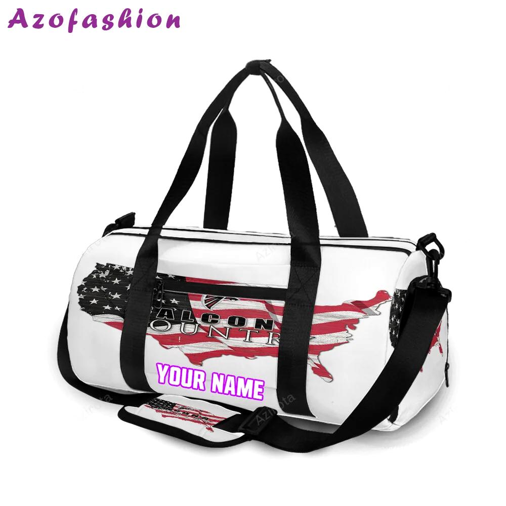 Atlanta falcons country map personalized name travel bag gym bag 154 Travel Bag