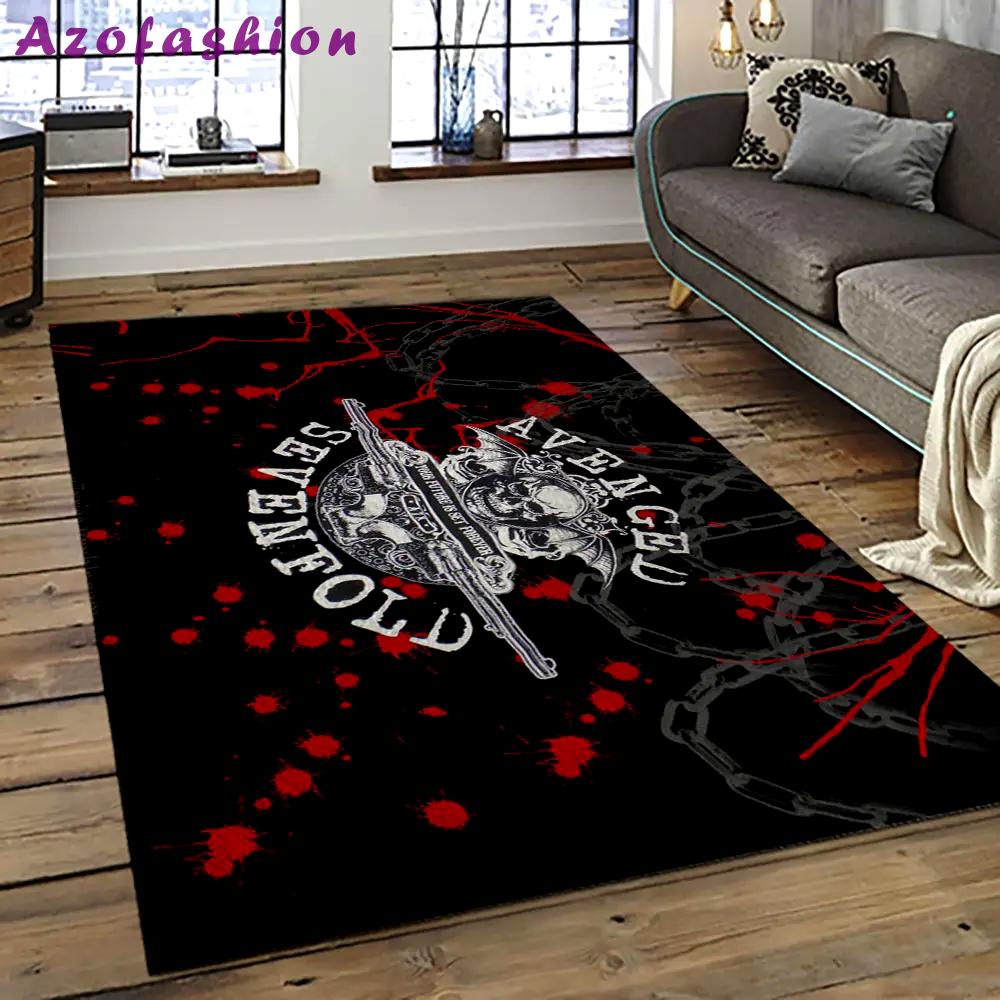 Avenged sevenfold heavy metal band music metalheads carpet area rug home decor best gift for friends as16 Rectangle Rug