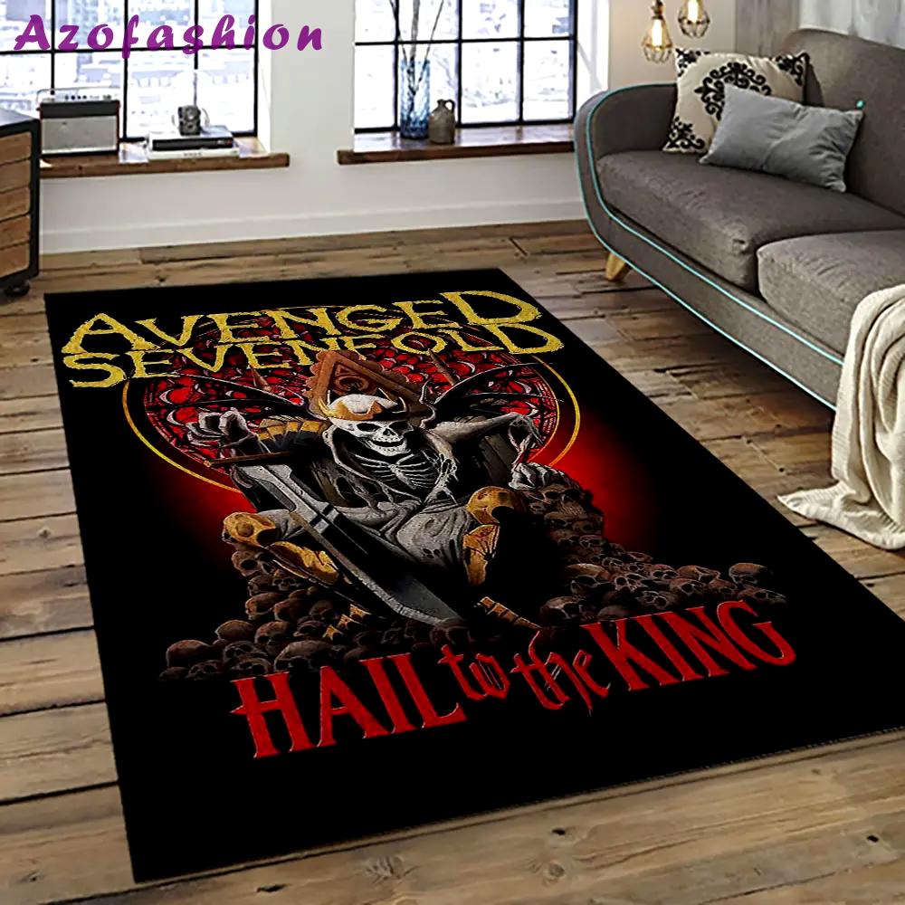 Avenged sevenfold heavy metal band music metalheads carpet area rug home decor best gift for friends as5 Rectangle Rug