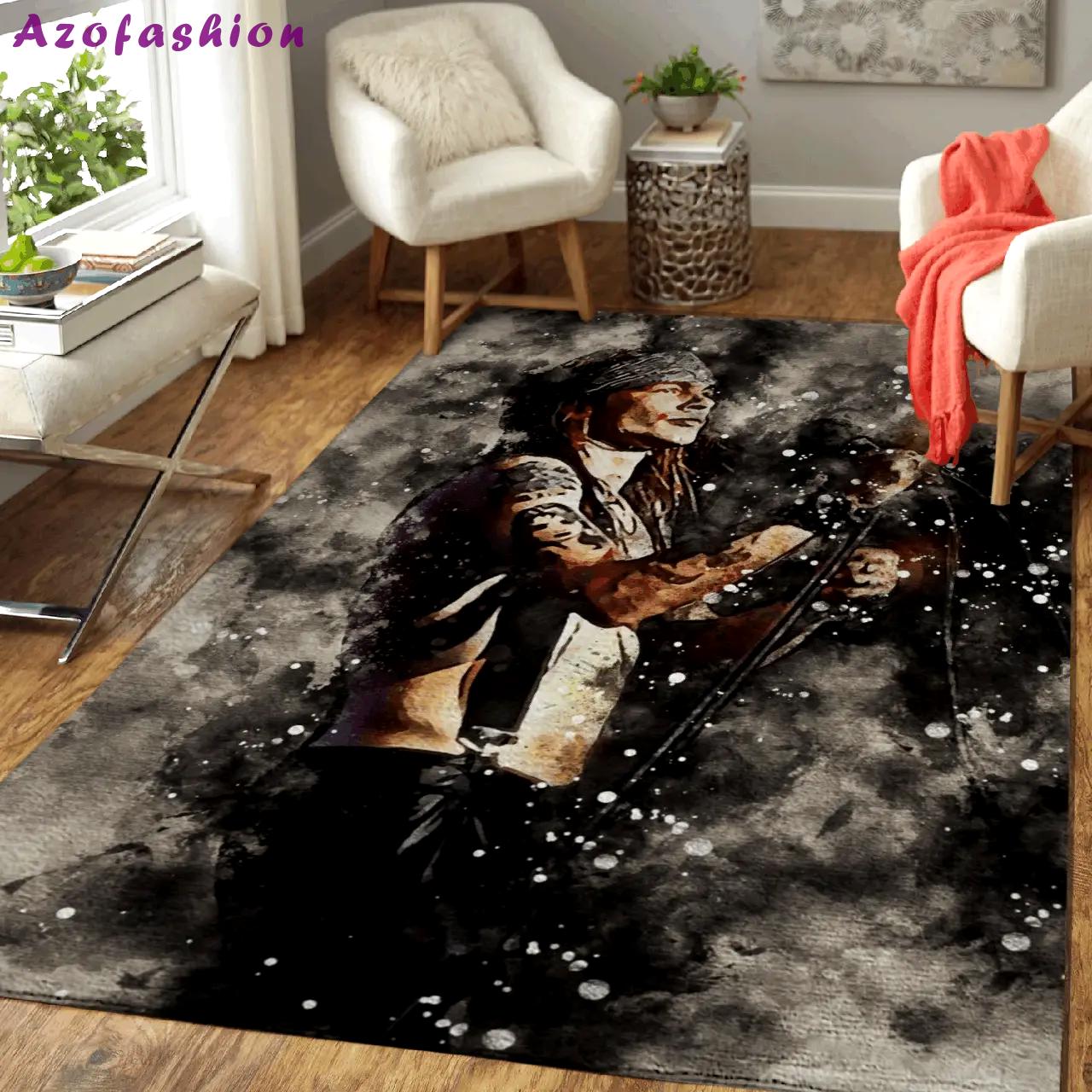 Axl rose music world art for fans area rug living room carpet rug regtangle carpet floor decor home decor Rectangle Rug