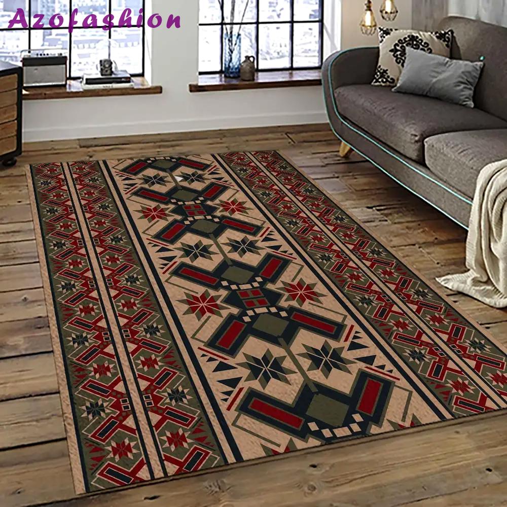 Aztec southwestern geometric shape pattern carpet area rug best gift for home decor event gift asg109 Rectangle Rug