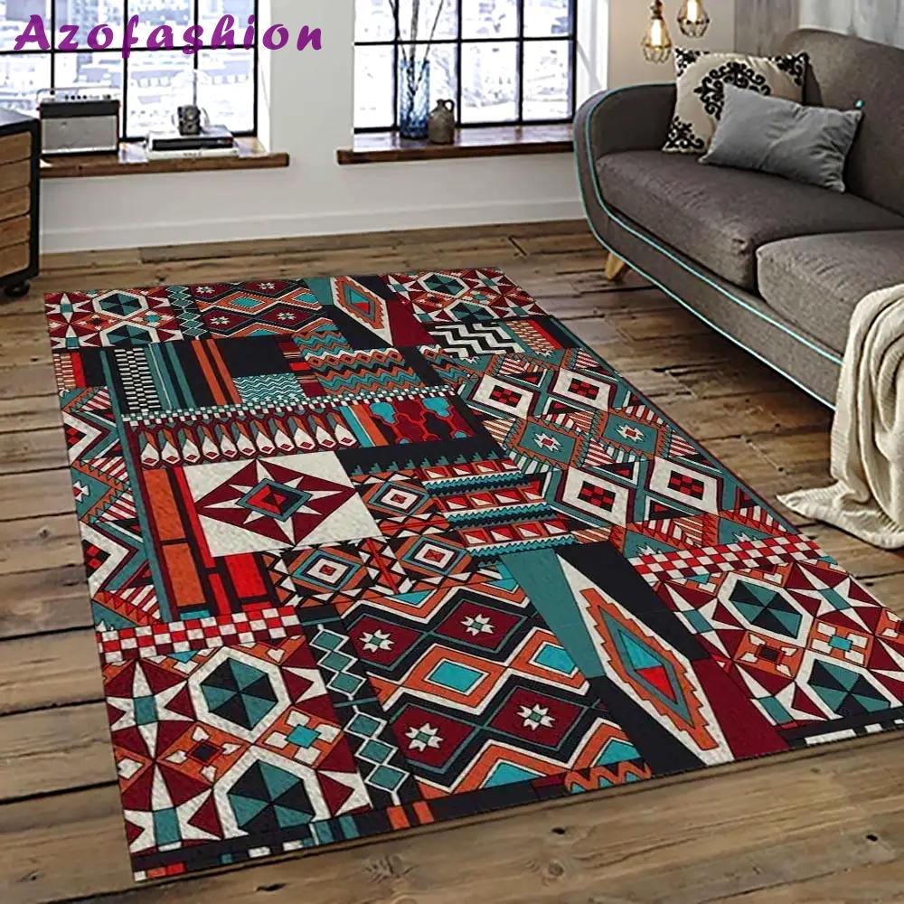 Aztec southwestern geometric shape pattern carpet area rug best gift for home decor event gift asg29 Rectangle Rug