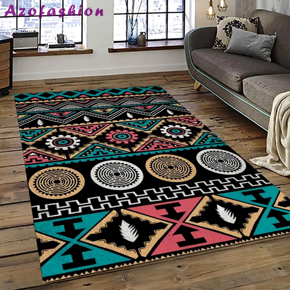 Aztec southwestern geometric shape pattern carpet area rug best gift for home decor event gift asg68 Rectangle Rug