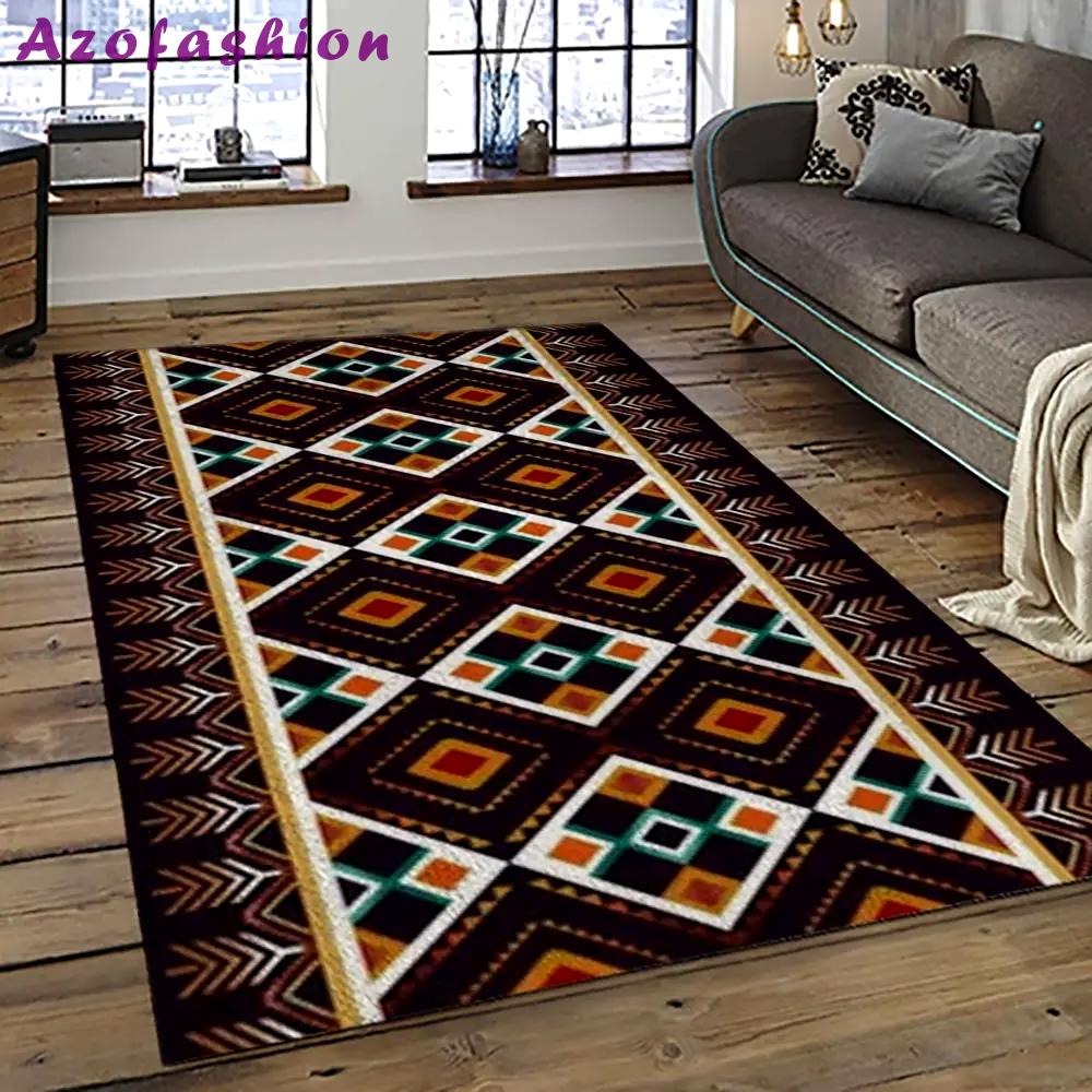 Aztec southwestern geometric shape pattern carpet area rug best gift for home decor event gift asg71 Rectangle Rug