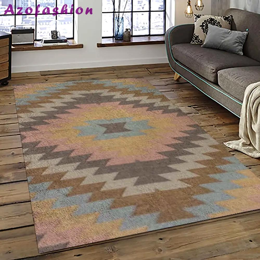 Aztec southwestern geometric shape pattern carpet area rug best gift for home decor event gift asg85 Rectangle Rug