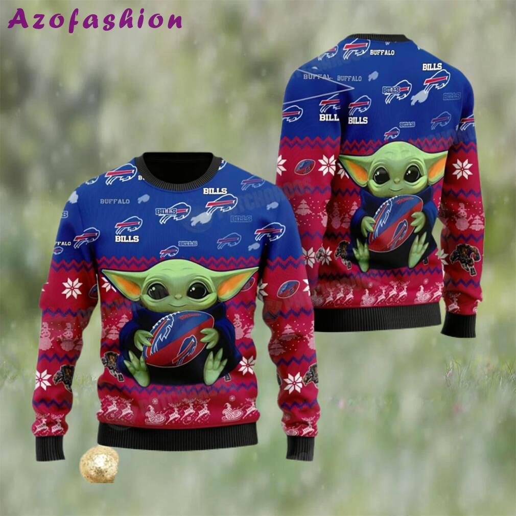 Baby yoda buffalo bills christmas ugly sweater nfl football fan gift Christmas Ugly Sweater