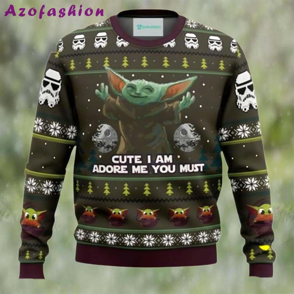 Baby yoda cute mandalorion star wars ugly christmas sweater Christmas Ugly Sweater