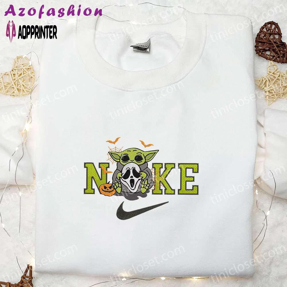 Baby yoda ghost x nike: embroidered shirt hoodie & sweatshirt collection Embroidered Shirt