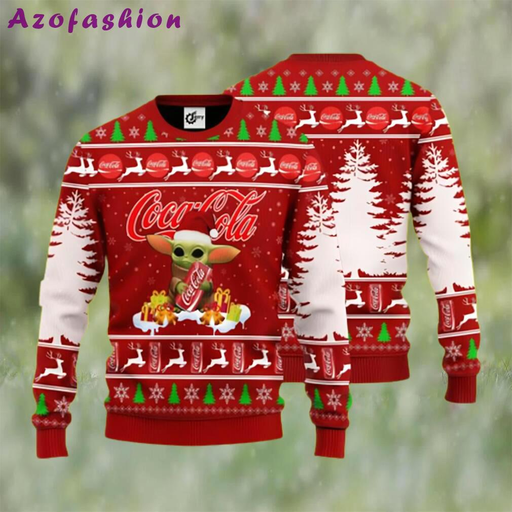 Baby yoda hug coca cola ugly christmas sweater Christmas Ugly Sweater