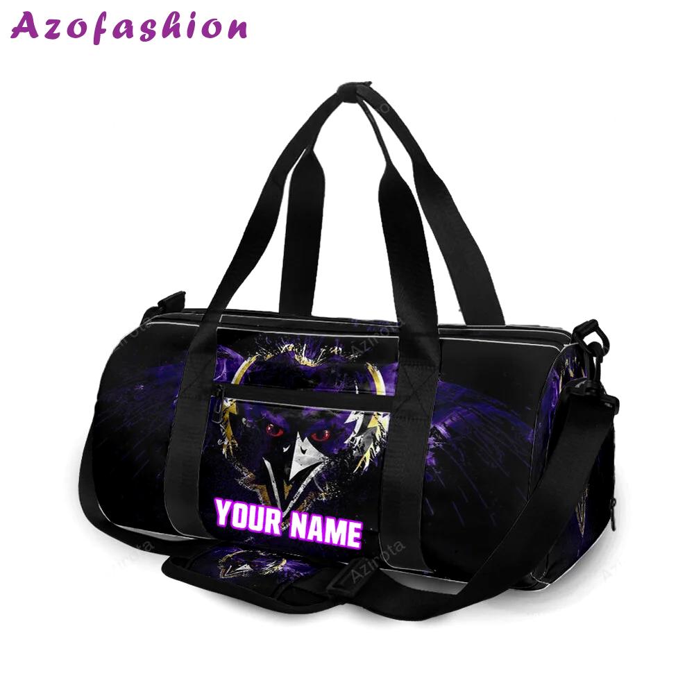 Baltimore ravens logo3 personalized name travel bag gym bag 589 Travel Bag
