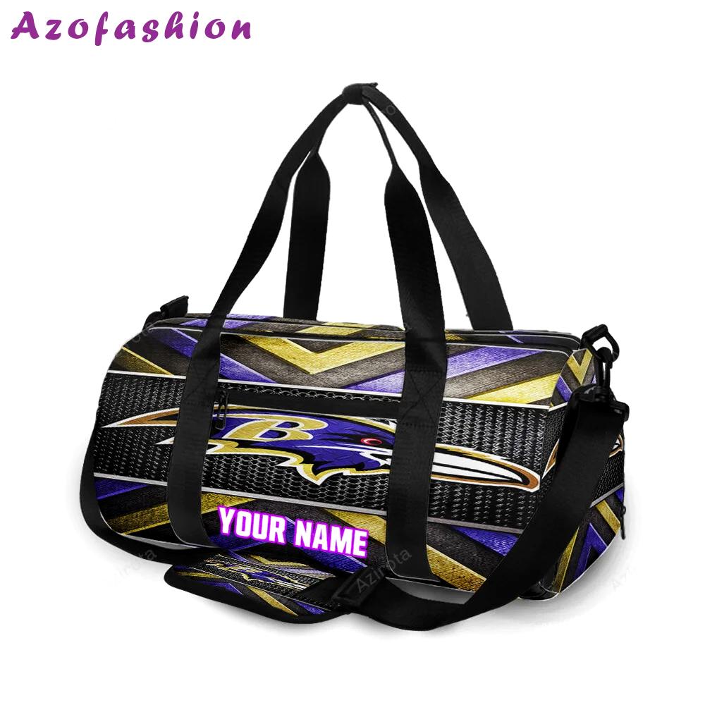 Baltimore ravens metal personalized name travel bag gym bag 1424 Travel Bag