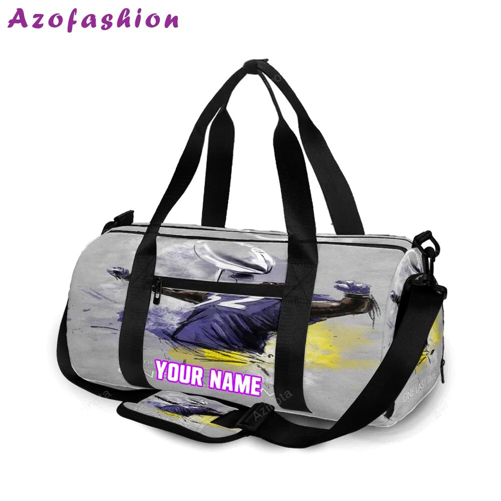 Baltimore ravens ray lewis 52 v4 one last time personalized name travel bag gym bag 1074 Travel Bag