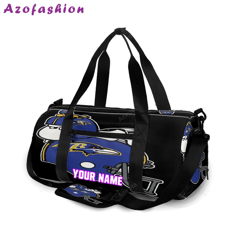 Baltimore ravens snoopy helmet personalized name travel bag gym bag 90 Travel Bag