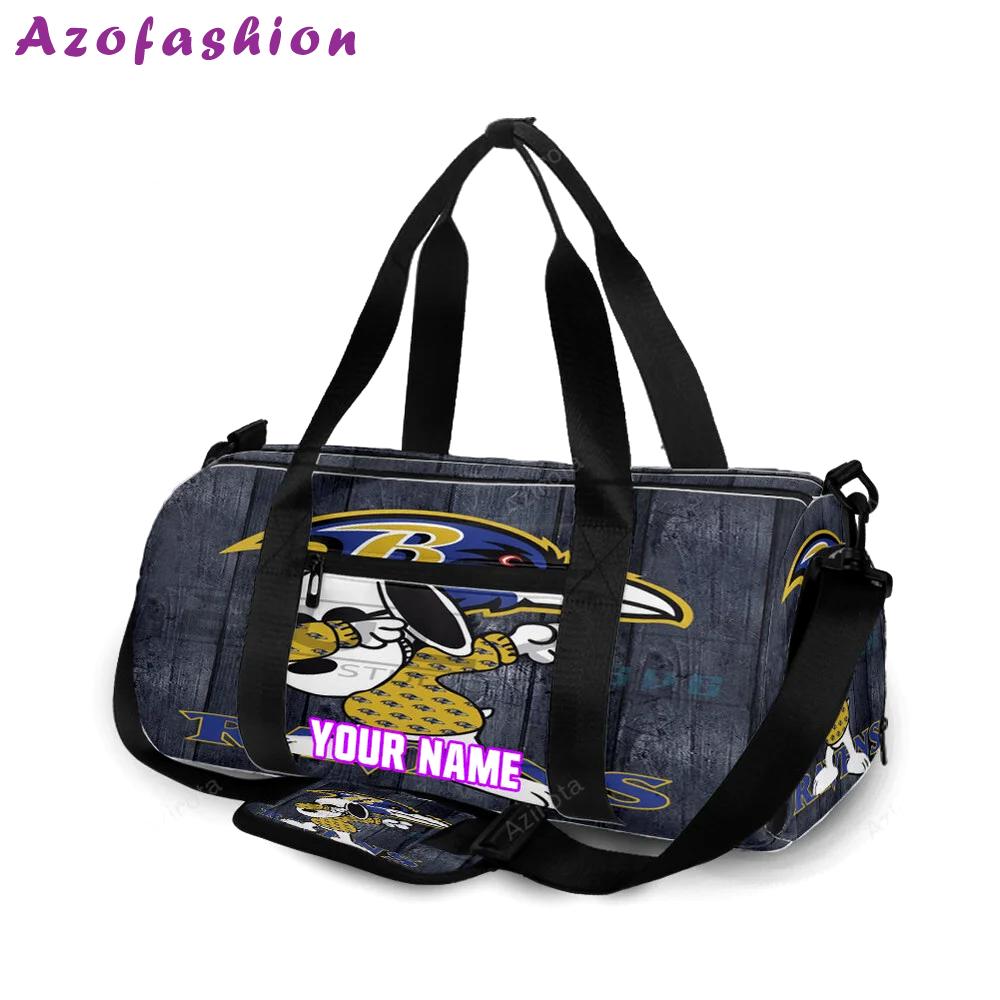 Baltimore ravens snoopy v2 personalized name travel bag gym bag 1023 Travel Bag