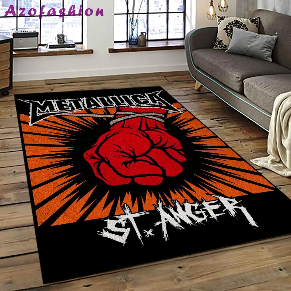Band metallica music carpet rectangle area rug for living room bedroom decor ma83 Rectangle Rug
