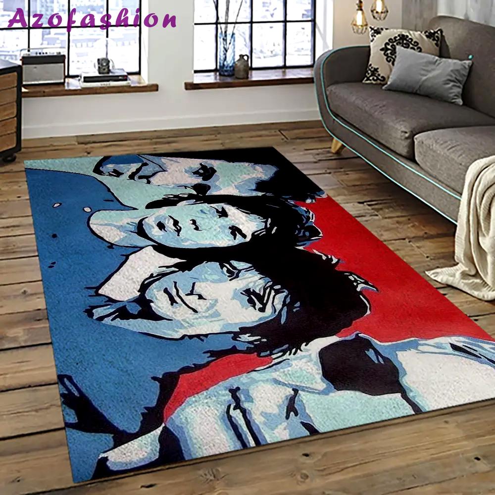 Band the rolling stones music carpet rectangle area rug for living room bedroom decor trs06 Rectangle Rug