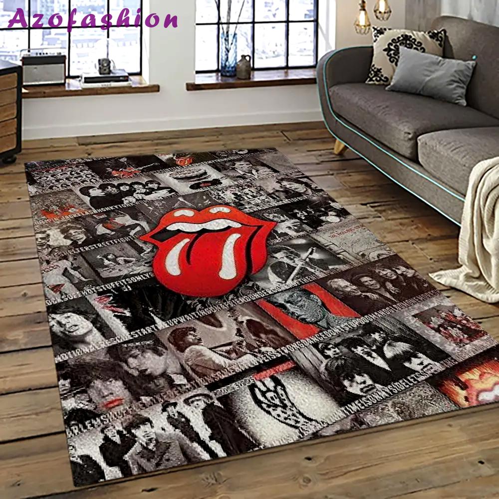 Band the rolling stones music carpet rectangle area rug for living room bedroom decor trs12 Rectangle Rug