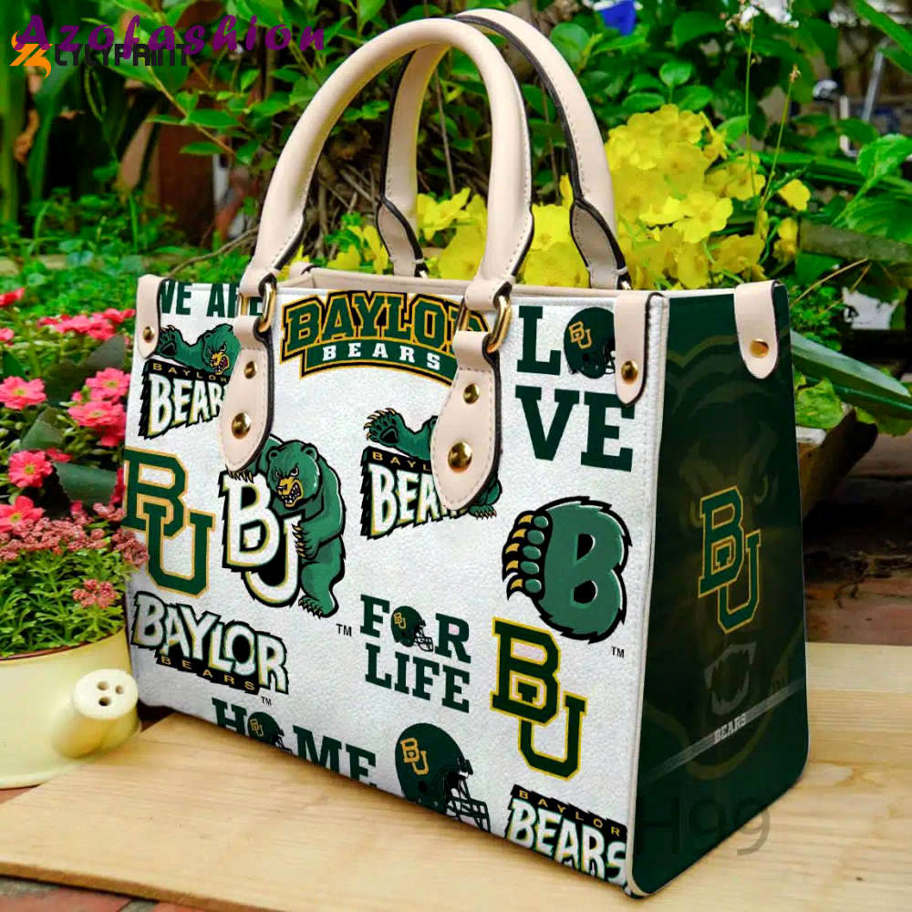 Baylor bears 2 leather handbag gift for women 378 Women Leather Hand Bag